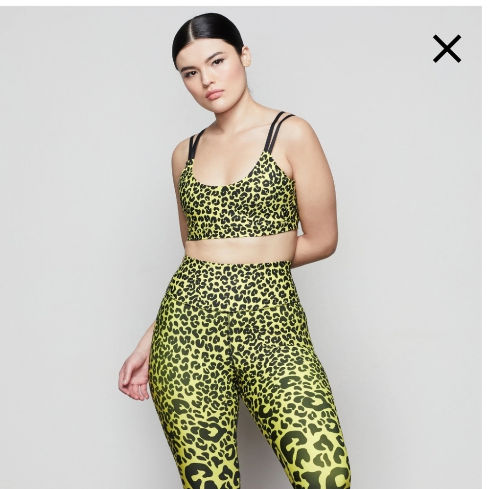Good America Electric Leopard Bra